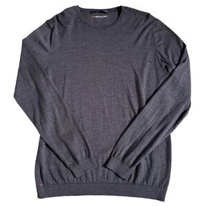 Joe Merino 100% wool charcoal crewneck sweater men’s XL minimalist sustainable